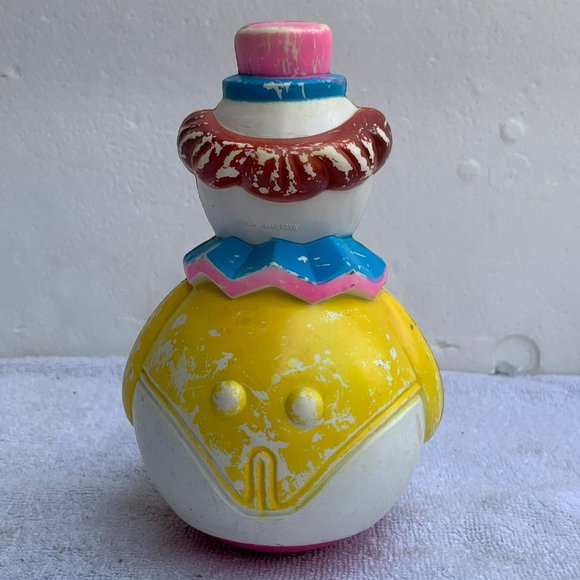 Vintage Roly Poly Clown Musical Toy Made in Hong Kong From 1980s - Picture 5 of 10